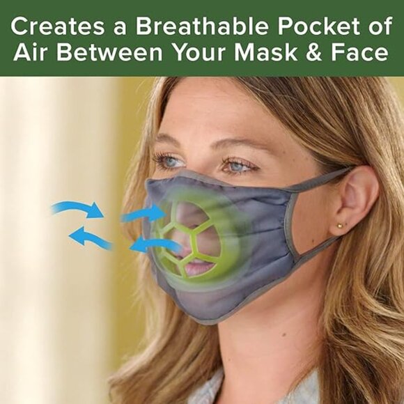 6 Pk Cool Turtle Face Mask Inserts, Breathe Easy & Stay Cool Under Mask - Picture 3 of 6